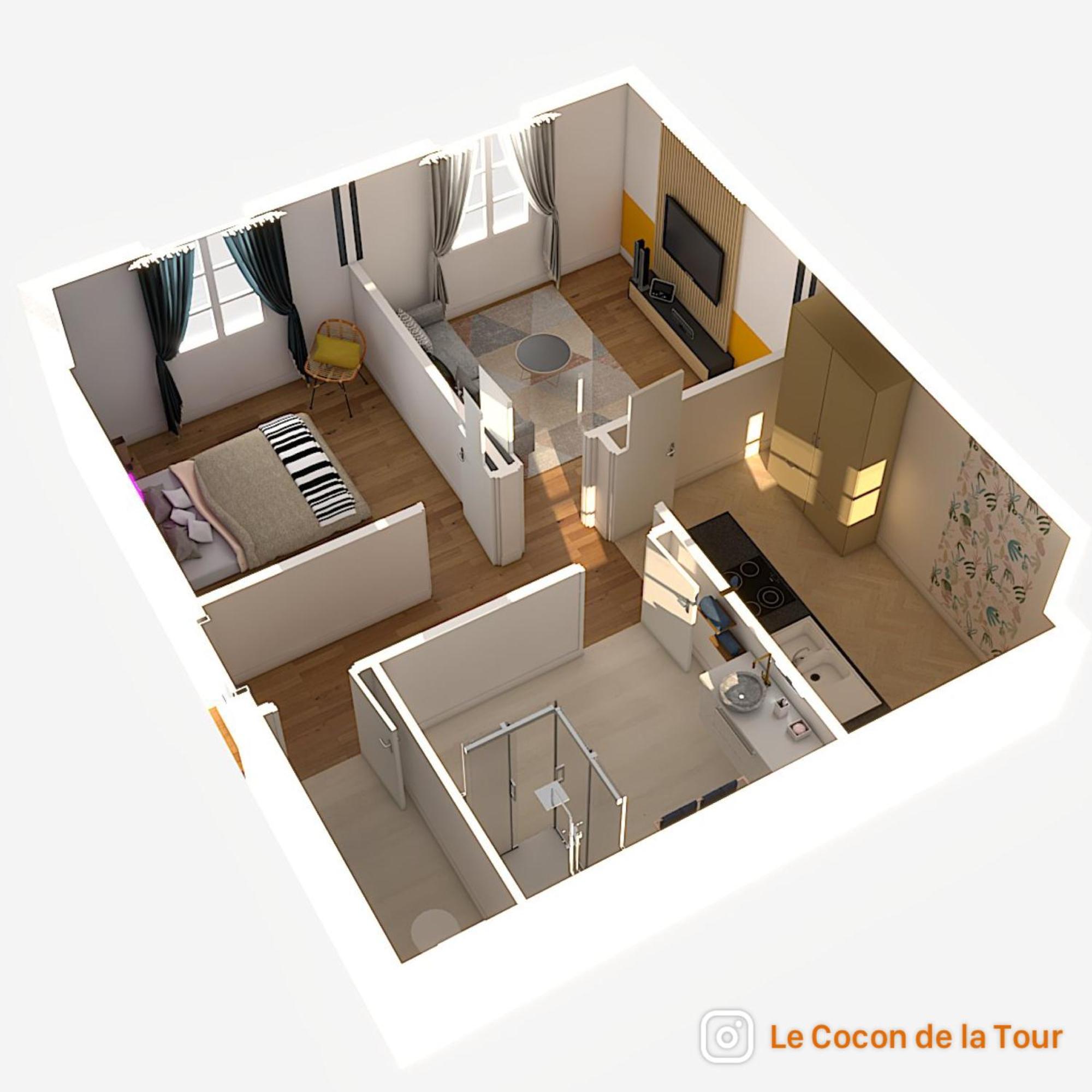 Appartement Le Cocon De La Tour -vip-compiegne-hyper Centre Compiègne